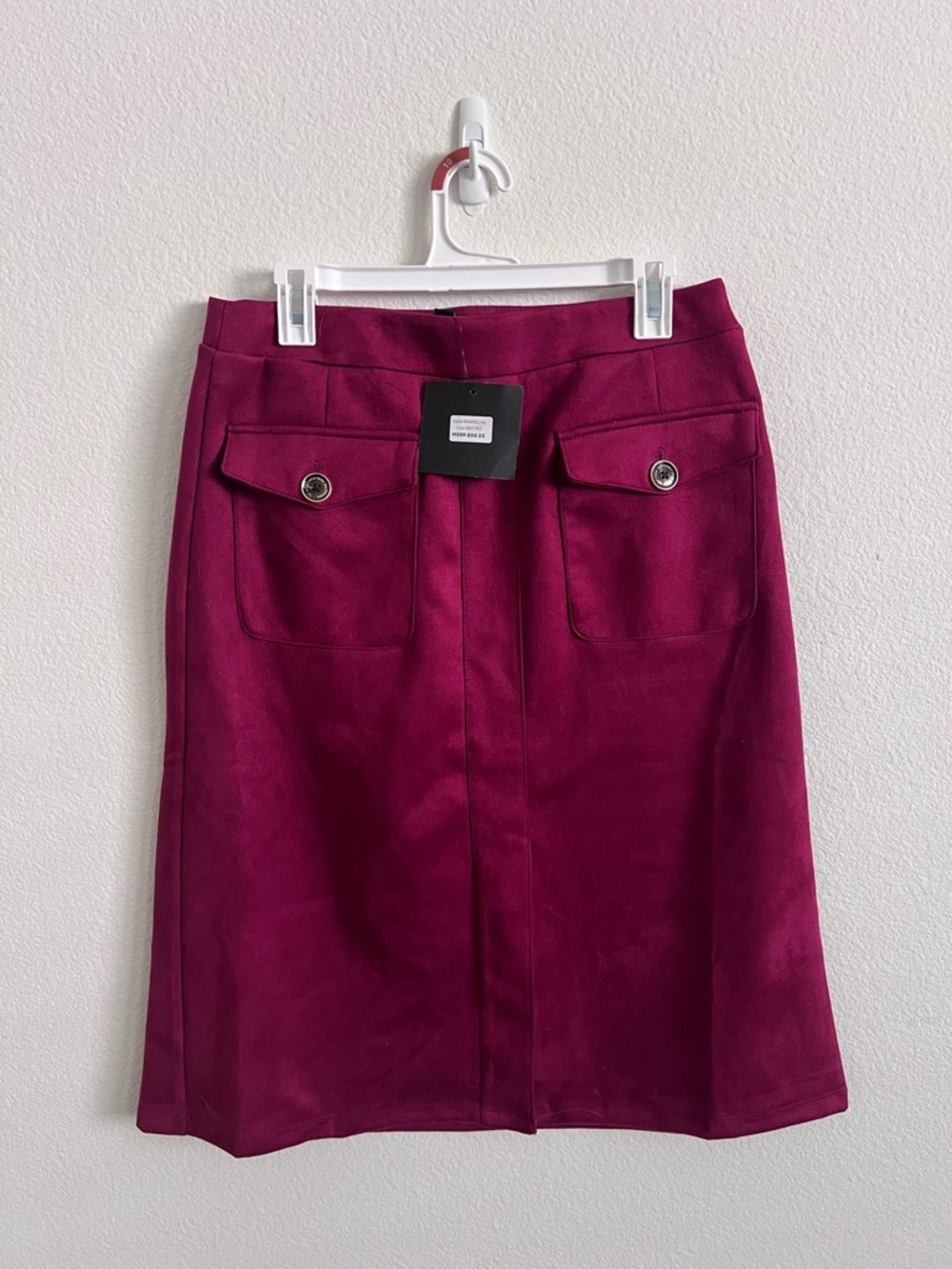 Andrew Marc Women's Magenta Pocket A-Line Skirt